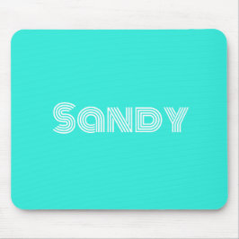 Mousepad Nome monograma turquesa moderno