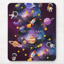 Nome Personalizado Astronauta Galáxia Espaço Cute