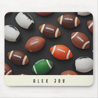 Mousepad Nome personalizado baseado no tema futebol