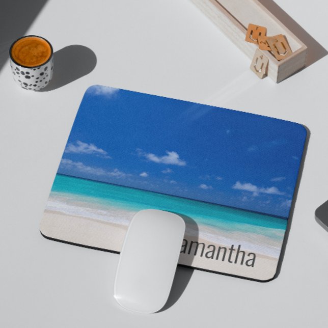 Mousepad Nome personalizado: Beach Waves Ocean Surf Mouse P (Criador carregado)