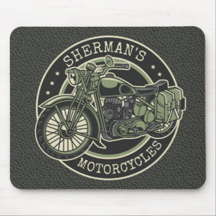 Mousepad NOME Personalizado Biker de Motocicletas Militar R