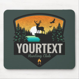 Mousepad NOME Personalizado Caça Selvagem de Elk Sunset