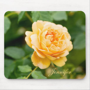 Mousepad Nome personalizado Cor - de - laranja amarelo rosa