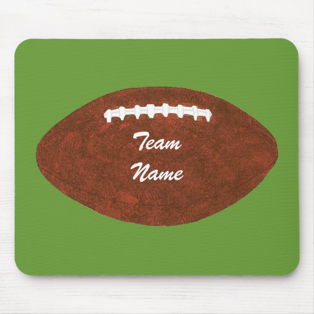 Mousepad Nome Personalizado da Equipe Borracha Verde de Fut (Frente)
