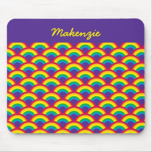 Mousepad Nome Personalizado da Escala de Sereid do Arco-Ír