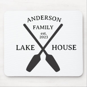 Mousepad Nome Personalizado da Família Lake House