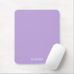 Mousepad Nome Personalizado da Lavanda Digital Elegante -<br><div class="desc">Atualize seu espaço de trabalho com este elegante e na moda mousepad com um fundo de lavanda digital e seu nome personalizado em tipografia moderna e limpa. Perfeito para uso doméstico e no escritório, este mousepad personalizado adiciona um toque de elegância e individualidade à sua mesa. Um presente pensativo e...</div>