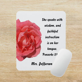 Mousepad Nome Personalizado de Apreciação de Professores Cr