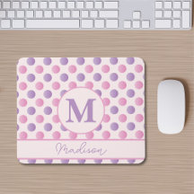 Nome Personalizado De Bolinhas Rosa E Roxo