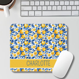 Mousepad Nome Personalizado de Fruta Tropical Padrão de Lim