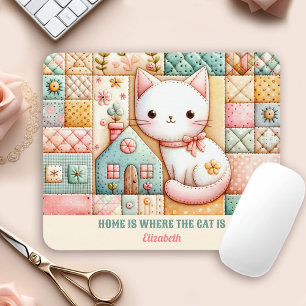 Mousepad Nome Personalizado de Pastel de Colagem de Coleta