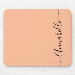 Mousepad Nome Personalizado de Pêssego Simples