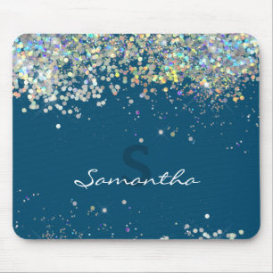 Mousepad Nome Personalizado de Rapariga do Glitter