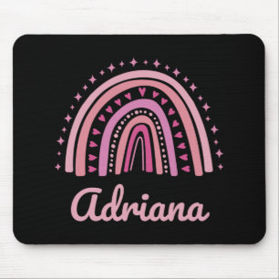 Mousepad Nome Personalizado Divertido Mulheres Rosa Arco-ír