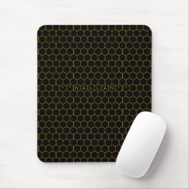 Mousepad Nome Personalizado do Combo de mel preto Simples e