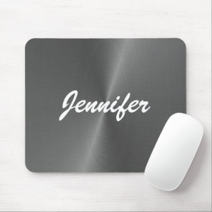 Mousepad Nome personalizado do metal falso brilhante para c