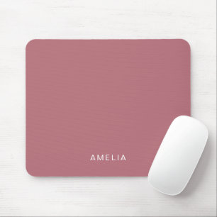 Mousepad Nome Personalizado Dourado Rosa