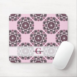 Mousepad Nome personalizado Dusky Rosa Cherry Blossom Dot M