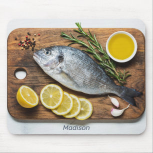 Mousepad Nome personalizado Fish Dorado