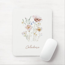 Nome Personalizado Floral Macio Moderno