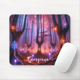 Mousepad Nome Personalizado Floresta Whimsigol Encantada Au