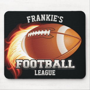 Mousepad NOME Personalizado Futebol Americano Chama Esporte