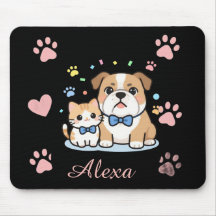 Nome Personalizado Gato Cachorro Pata Rosa Fofa 