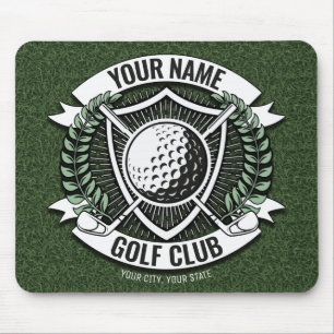 Mousepad Nome Personalizado Golfer Golf Club Turf Clubhouse