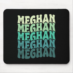 Mousepad Nome Personalizado Meghan I Love Meghan Groovy ano