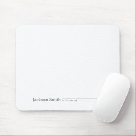 Mousepad Nome personalizado minimalista negro