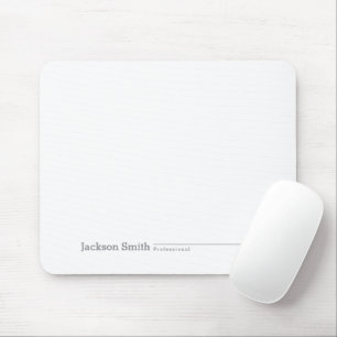 Mousepad Nome personalizado minimalista negro