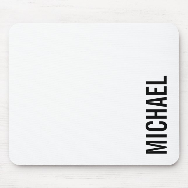 Mousepad Nome Personalizado Mínimo Moderno (Frente)