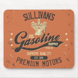 Mousepad Nome Personalizado Motores Gasolina Garagem Retrom