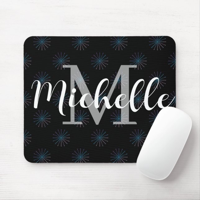 Mousepad Nome Personalizado & Padrão de Estrela Inicial (Com mouse)