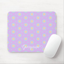 Mousepad Nome Personalizado Pastel Cotovelo Arco-Íris Padrã
