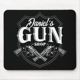 Mousepad Nome Personalizado Revolvedores Antigos Armas de F