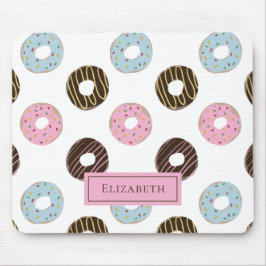 Mousepad Nome Personalizado Rosquinha Cute Texto do Dente D
