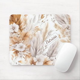 Mousepad Nome Personalizado Rustic Modern Bohemian Wildflow