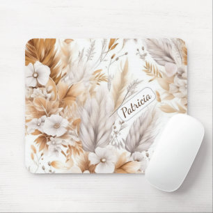 Mousepad Nome Personalizado Rustic Modern Bohemian Wildflow