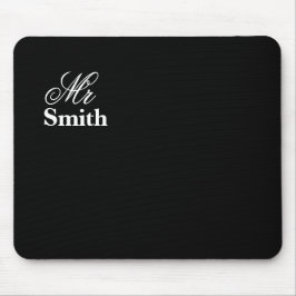 Mousepad Nome Personalizado Sr Preto