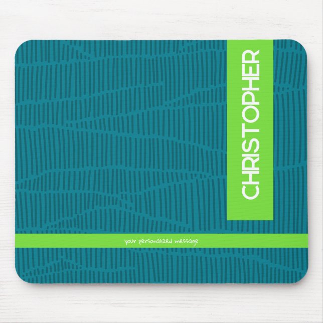 Mousepad Nome Personalizado Verde da Tendência (Frente)