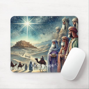 Mousepad Nome Personalizado Vintage Watercolor Três Sábios