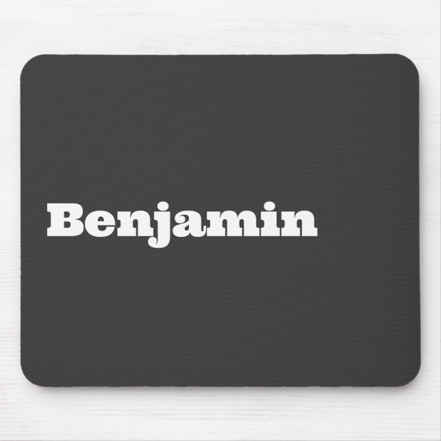 Mousepad Nome Retro Bold Preto (Frente)