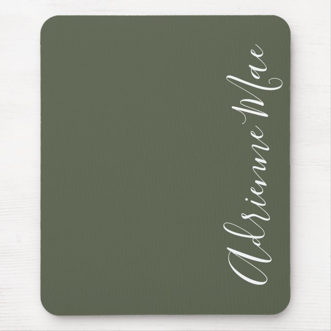 Mousepad Nome Simplesmente Elegante Verde Escuro Criado Per (Frente)