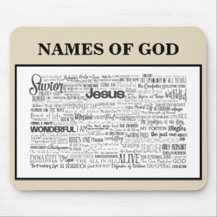 Mousepad Nomes de Deus em Tapete de Rato Tan
