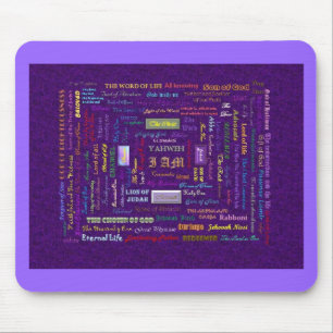 Mousepad nomes do tapete do rato do deus