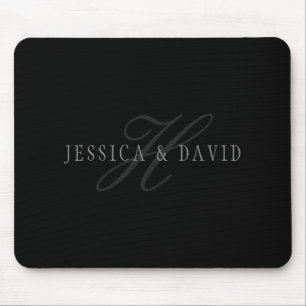 Mousepad Nomes dos casais & monograma do sobrenome