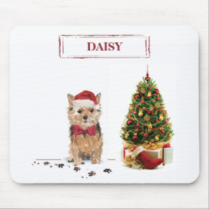 Mousepad Norfolk Terrier Engraçado Cachorro de Natal com Ár