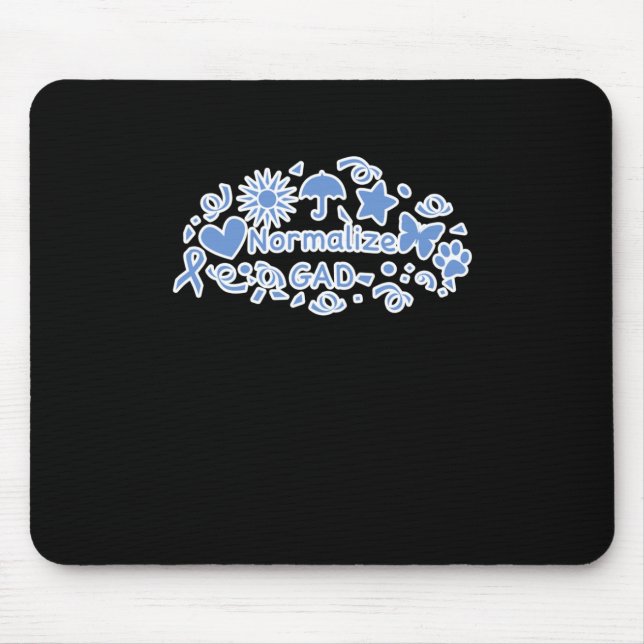 Mousepad Normalize o adesivo Gad (azul) (Frente)