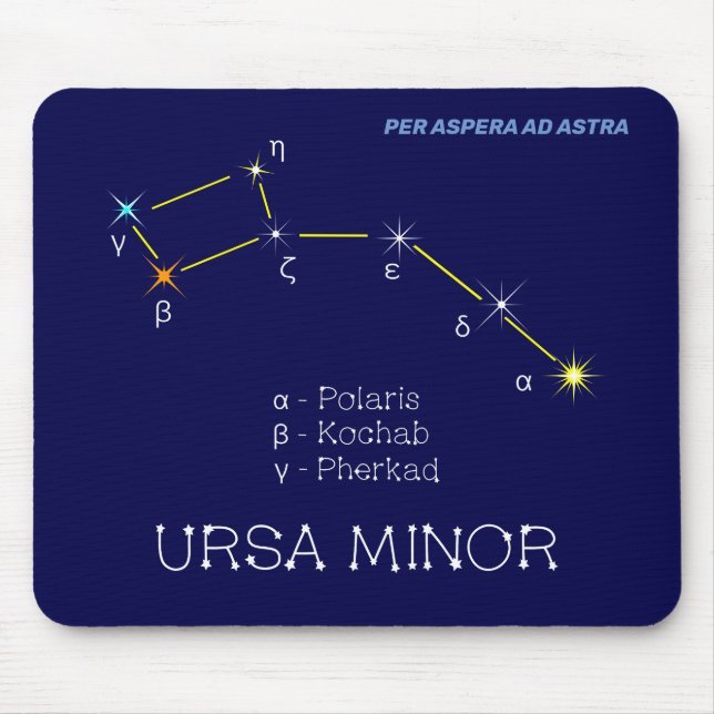 Mousepad Norte Hemisfério Constelação Ursa Menor (Frente)